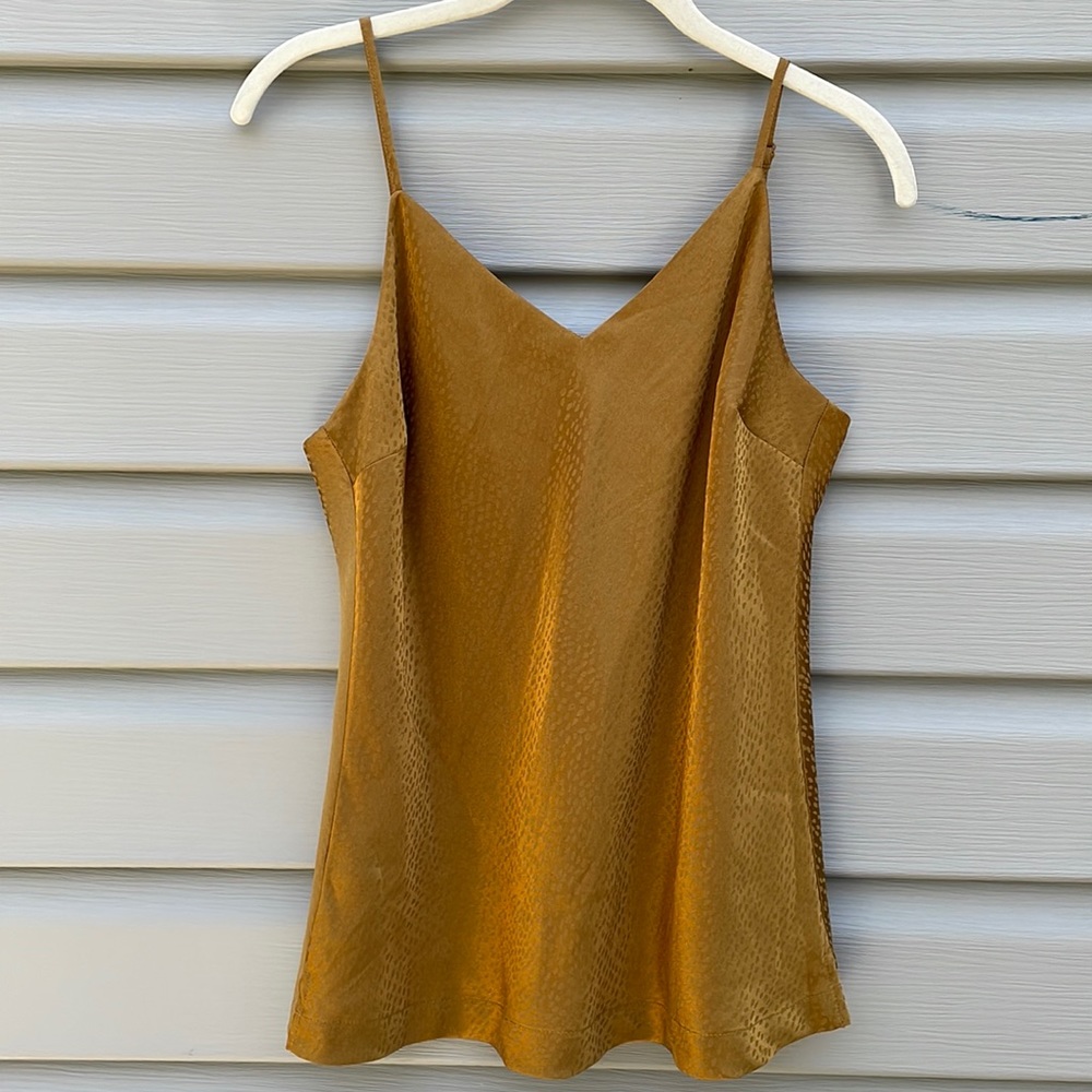 Farrah Vintage Gold Satin Jacquard Print Cami